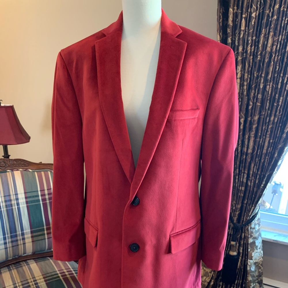 Van Heusen men’s slim fit faux velvet blazer